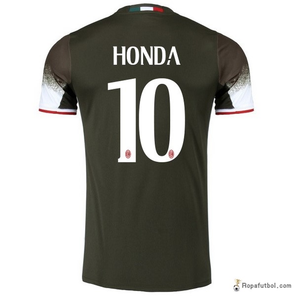 Camiseta AC Milan Replica Tercera Ropa Honda 2016/17 Marino Verde